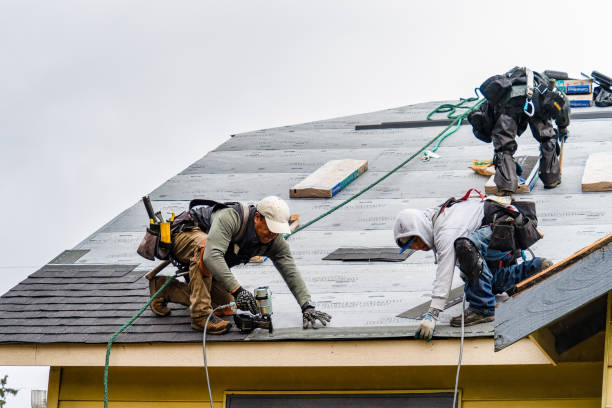 Professional Gutter Installation technician working in Finger, TN